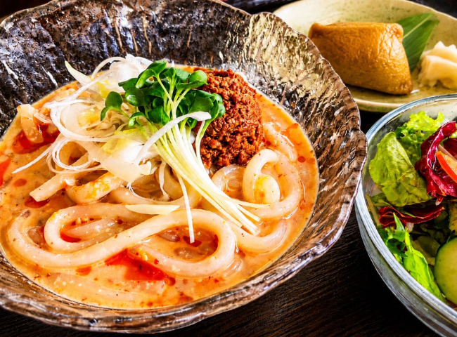斑尾高原カントリー俱楽部レストラン６月のメニュー坦々うどん